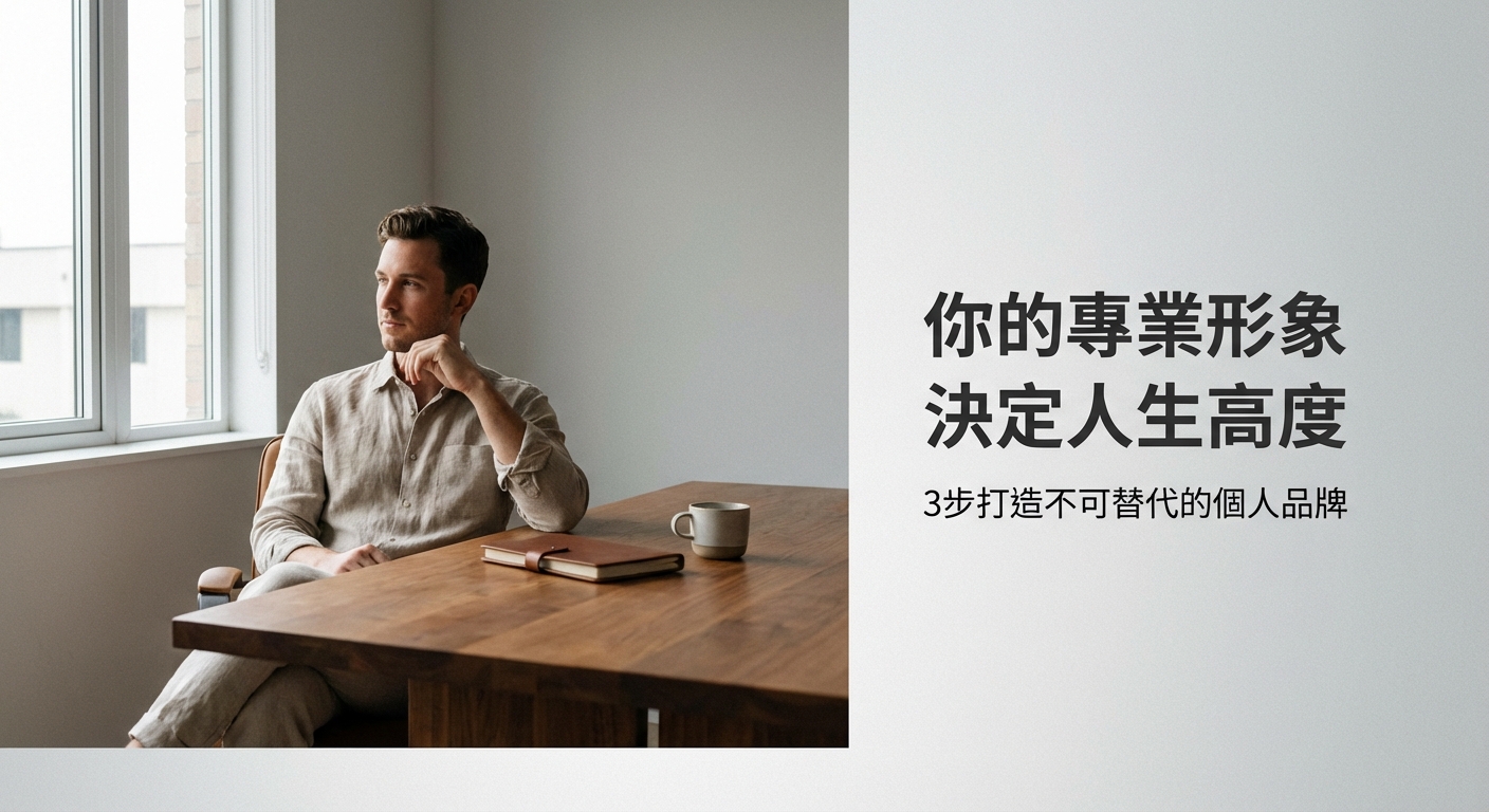 你的專業形象決定人生高度！3步打造不可替代的個人品牌