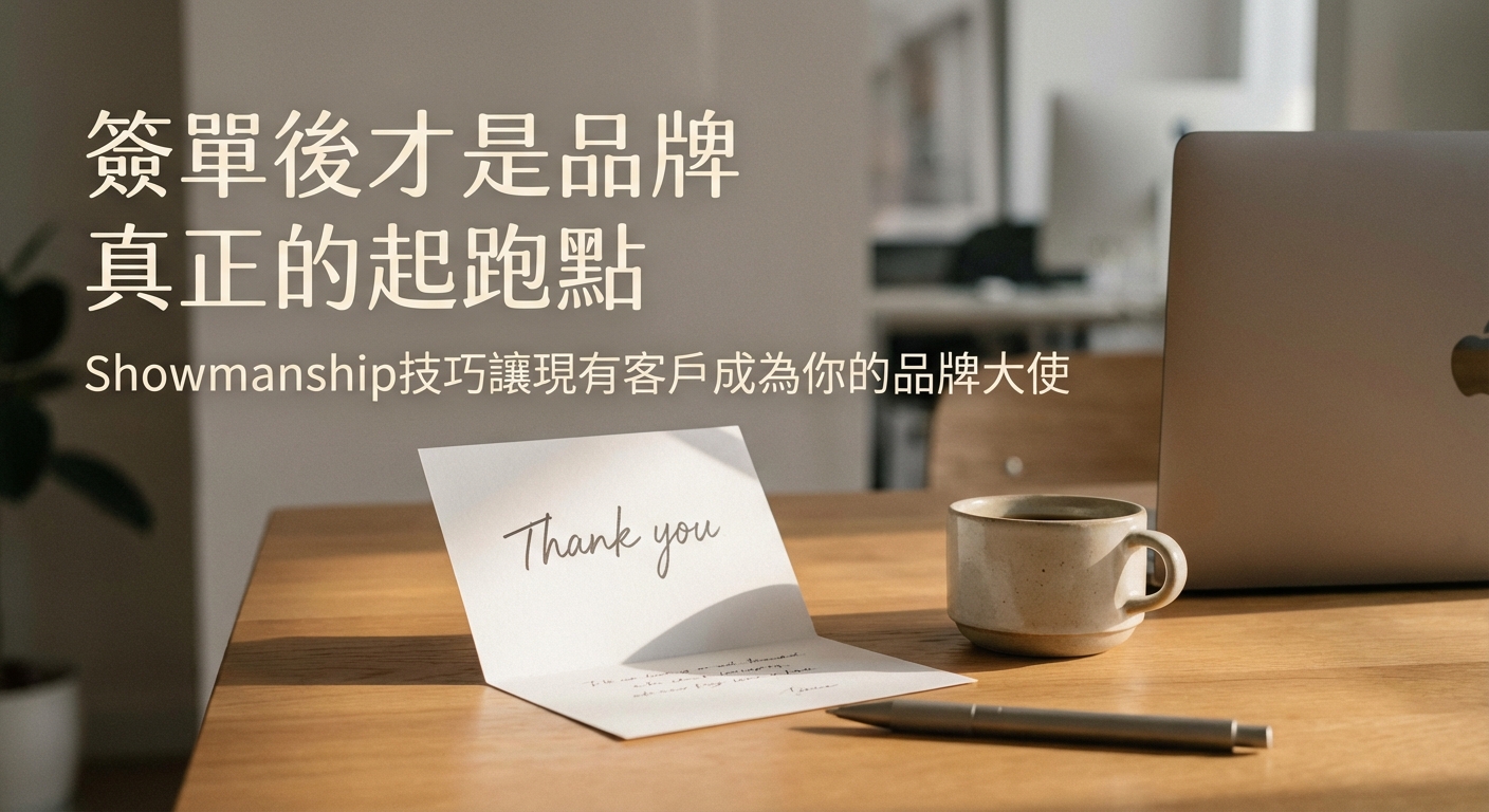 客戶簽單後才是個人品牌真正的起跑點：3招用Showmanship深化信任與口碑