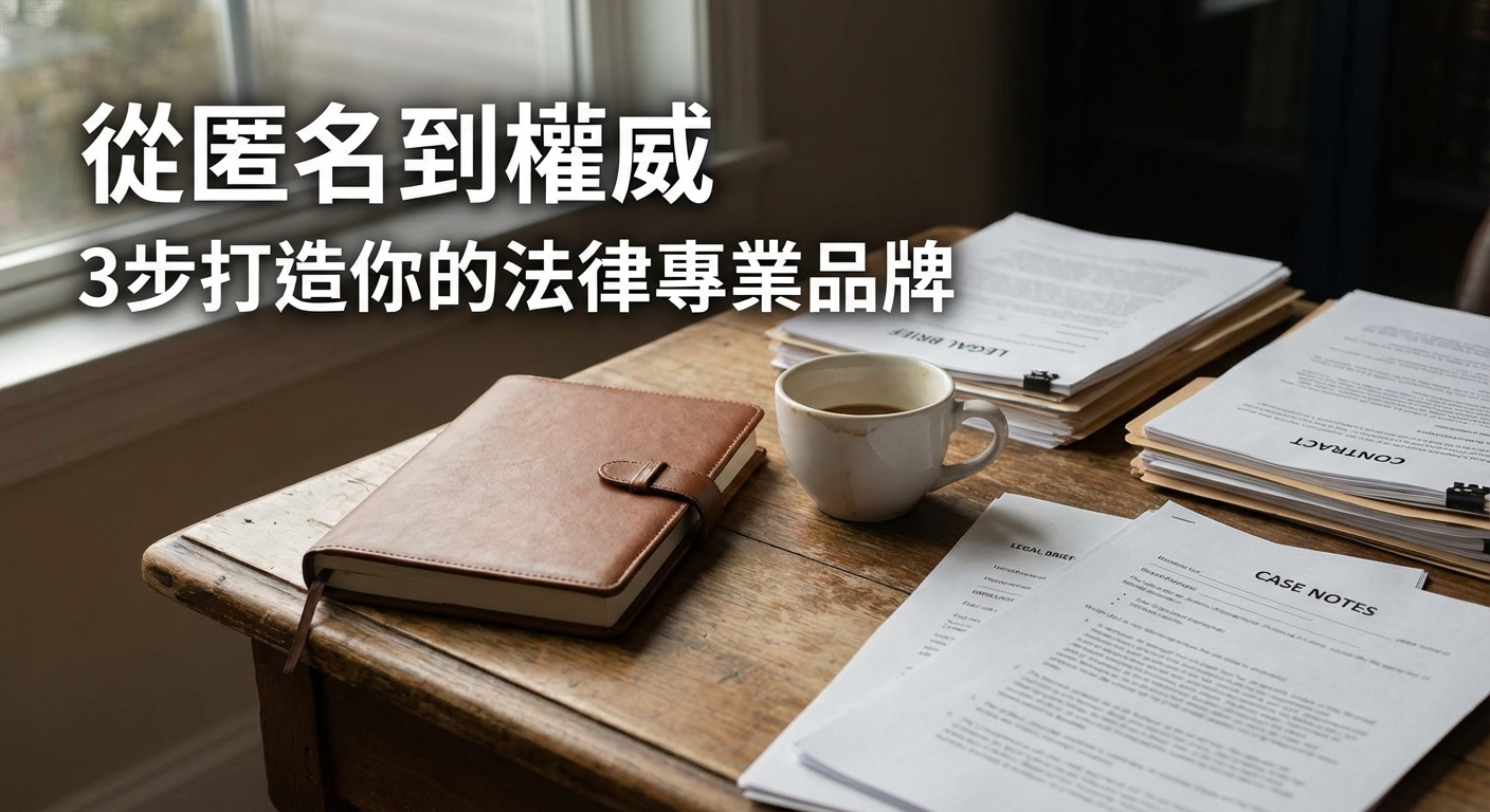 律師個人品牌：從匿名到權威的3大關鍵策略