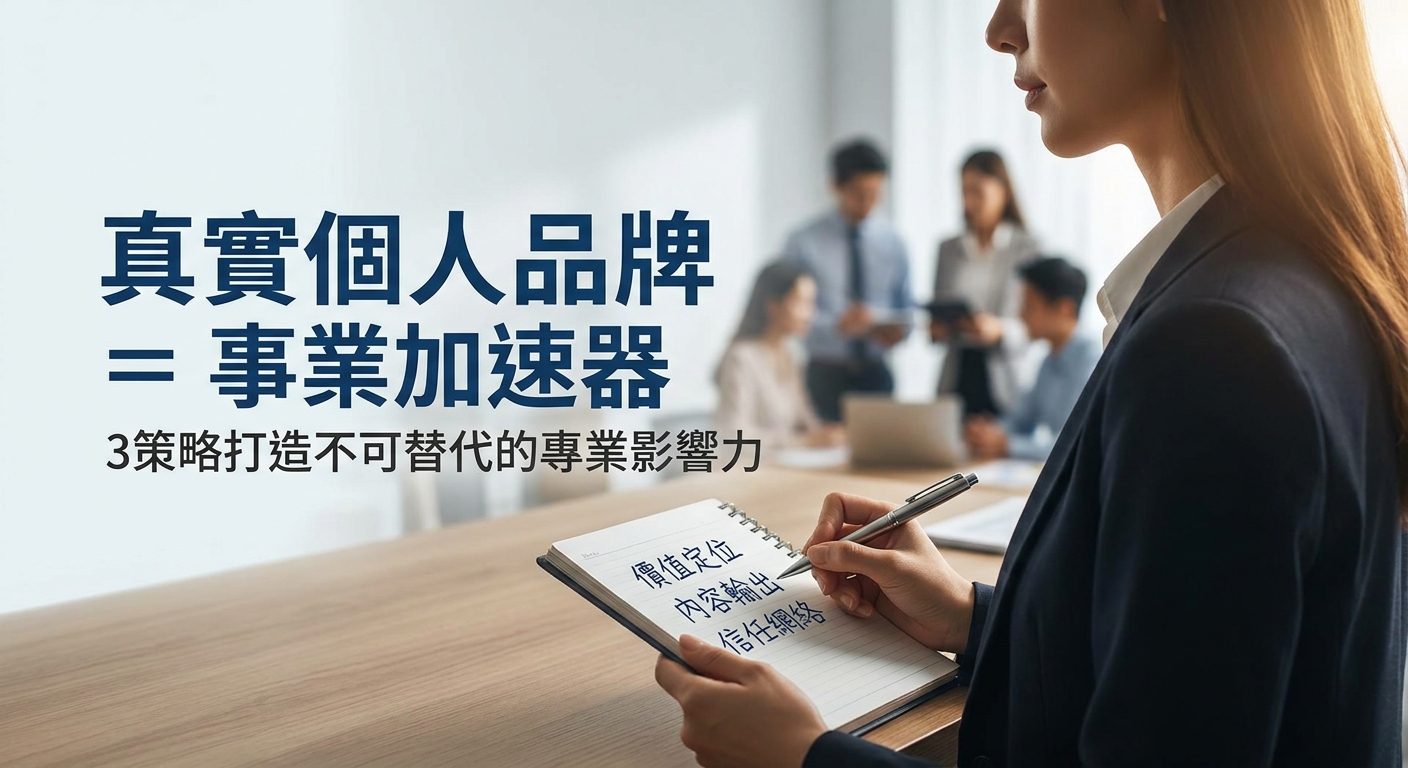 個人品牌如何成為事業加速器？3大實戰策略揭露