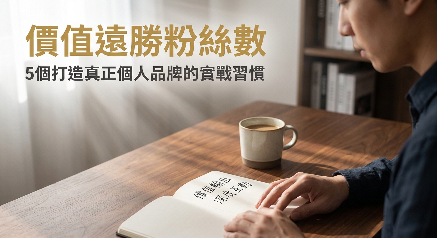停止追粉絲！5個真正打造個人品牌的實戰習慣