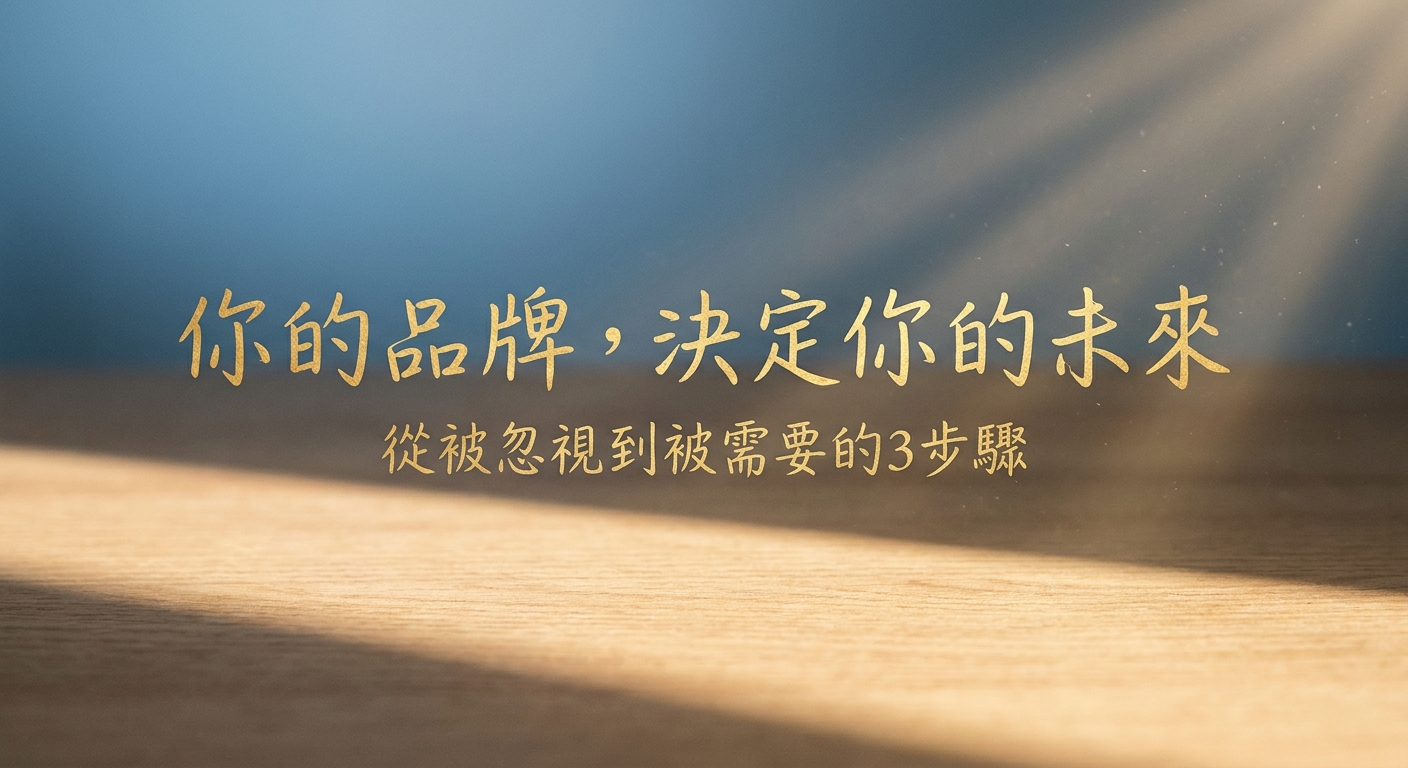 你的職業天花板，藏在個人品牌的隱形密碼裡：3步驟突破職場瓶頸